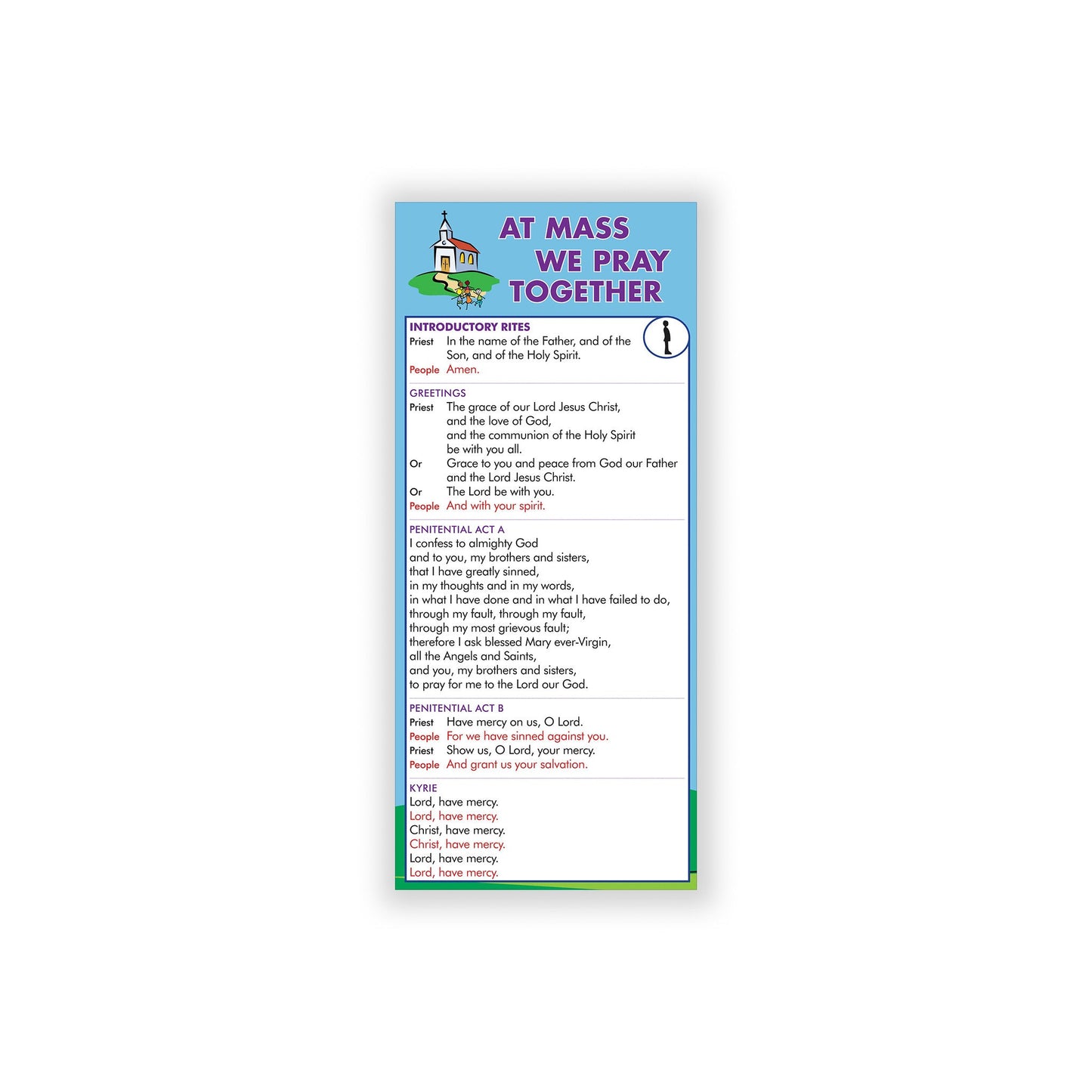 English-language Mass card for children.