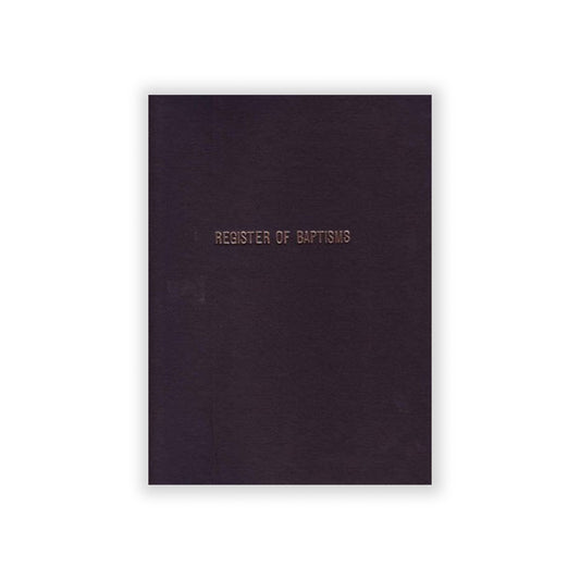 200-leaf baptism register for comprehensive baptism records.