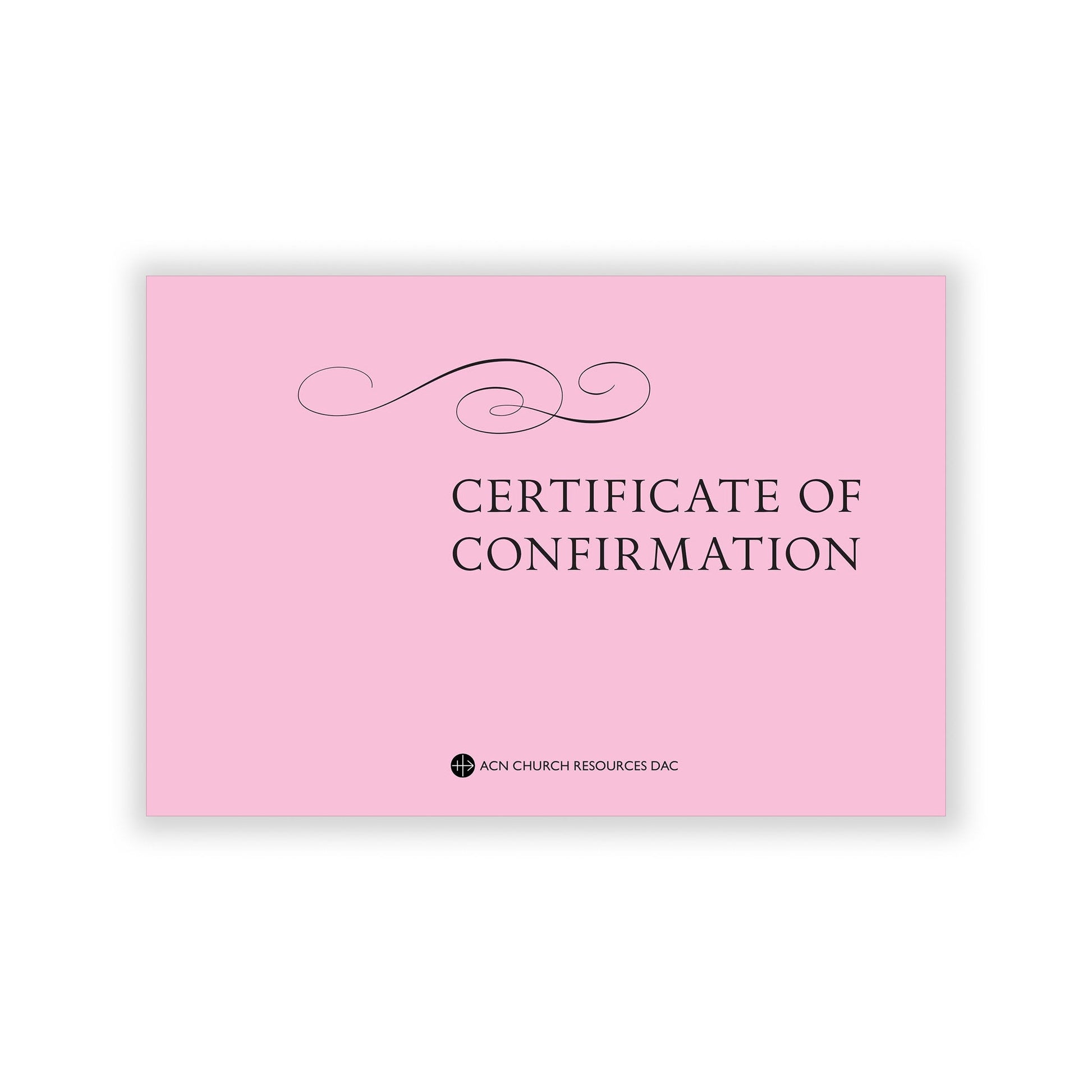 Confirmation certificate book for recording sacrament of Confirmation.