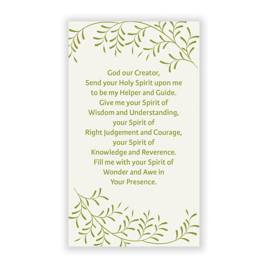 Confirmation Prayercard_Gifts of the Holy Spirit (pack of 50)