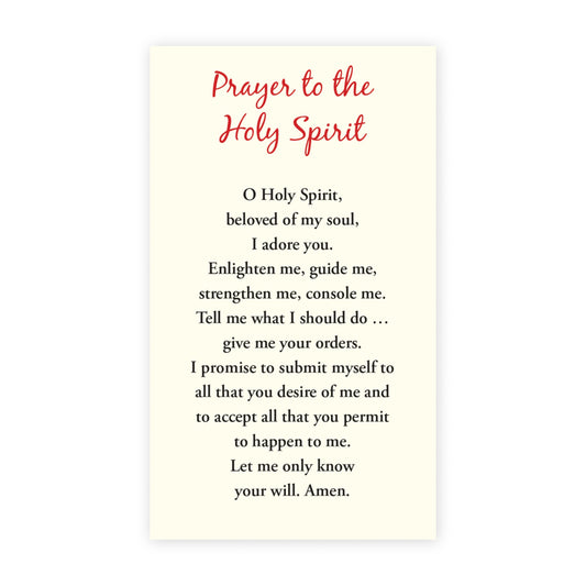 Confirmation Prayercard_Prayer to the Holy Spirit (pack of 50)
