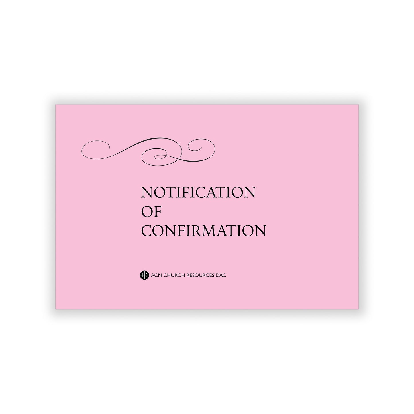 Notification of Confirmation Certificate book