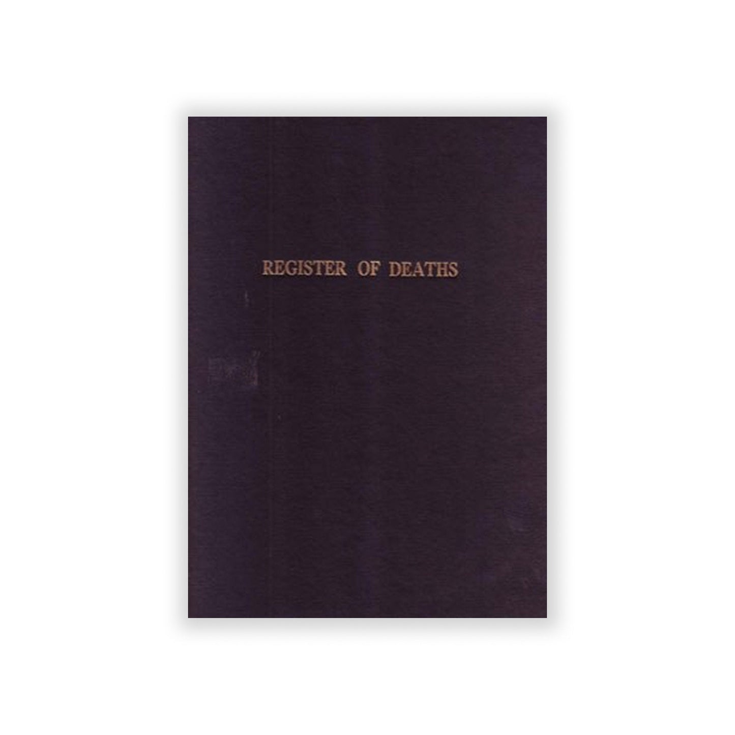 100-leaf death register for recording deaths in the parish.